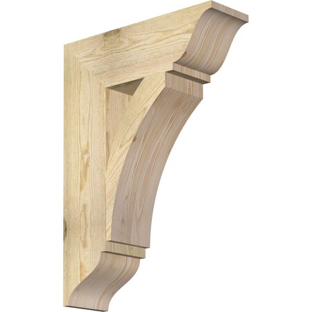 Ekena Millwork Thorton Traditional Rough Sawn Bracket, Douglas Fir, 6"W x 20"D x 28"H BKT06X20X28THR01RDF
